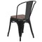 Flash Furniture Black Metal Stackable Chair with Wood Seat, PK4 4-CH-31230-BK-WD-GG - alternate 8